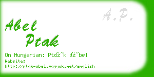 abel ptak business card